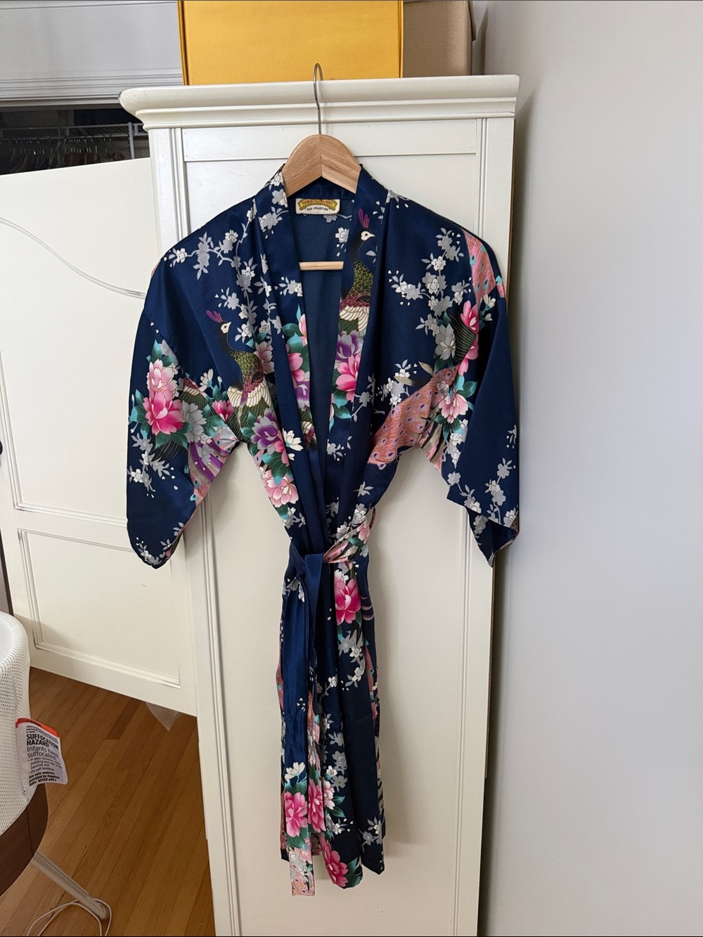 Silk Blue Floral Robe